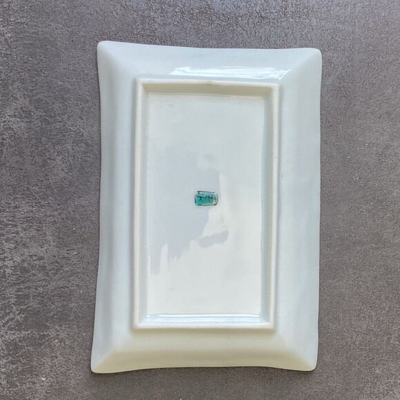 Vintage Kutani Yugaku Rectangle Plate Set Of 5 , Each Different Floral Design - Picture 6 of 16